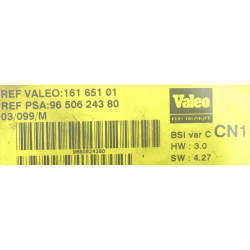 BSI VIERGE CITROEN XSARA VALEO CN1 9650624380 16165101 VALEO 4.27
