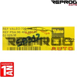 BSI VIERGE CITROEN XSARA VALEO CN2 9646022780 73004512 HW: 2.0 SW: 3.23