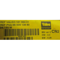 BSI VIERGE CITROEN XSARA VALEO CN2 9650913880 16199401 HW: 3.0 SW: 4.28