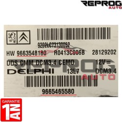 CALCULATEUR MOTEUR VIERGE CITROEN C5 DCM3.4 DELPHI HW 9663548180 9665465580
