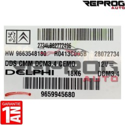 CALCULATEUR VIERGE PEUGEOT 407 2.0HDI DCM3.4 DELPHI 9663548180 9659945680