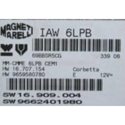 CALCULATEUR DÉCODÉ ou VIERGE PEUGEOT 307 IAW 6LPB HW9659580780 SW9662401980