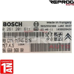 CALCULATEUR DECODE OU VIERGE CITROEN BERLINGO II 1.6i 0261201611 9666096880 BOSCH ME7.4.5