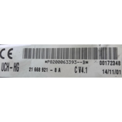 UCH HG VIERGE RENAULT CLIO 2 P8200063393B V4.3 SAGEM 216668921-8A UCH-HG