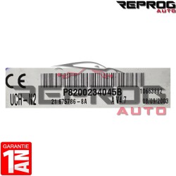 UCH VIERGE RENAULT CLIO 2 N2 P8200234045B V4.7 SAGEM UCH-N2 21675786-8A