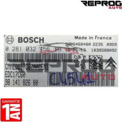 CALCULATEUR MOTEUR DÉCODÉ PEUGEOT CITROEN 0281032456 9814182680 BOSCH EDC17C60