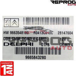 CALCULATEUR MOTEUR VIERGE PEUGEOT 407 DCM3.4 DELPHI HW 9663548180 9665843280
