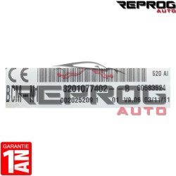 BCM N1 VIERGE RENAULT KANGOO 2 8201077402B V9.06 0020252091 UCH