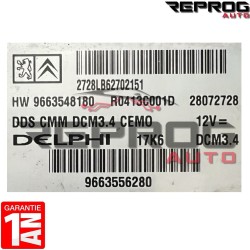 CALCULATEUR MOTEUR VIERGE PEUGEOT 407 HW9663548180 9663556280 DCM3.4 DELPHI