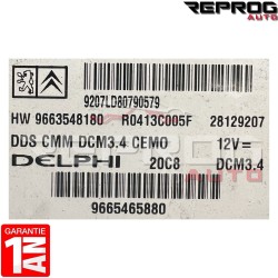 CALCULATEUR MOTEUR VIERGE PEUGEOT 307CC HW9663548180 9665465880 DCM3.4 DELPHI