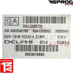 CALCULATEUR MOTEUR VIERGE PEUGEOT 407 9663548180 9663018880 DCM3.4 DELPHI