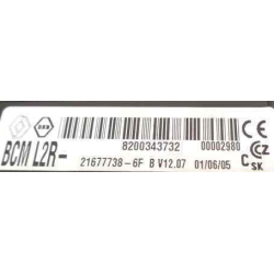 UCH VIERGE RENAULT CLIO 3 MODUS BCM L2 CR- 8200343732 V12.07 21677738-6F