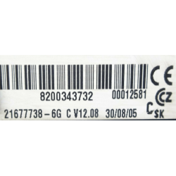 UCH VIERGE RENAULT CLIO 3 MODUS BCM L2 CR- 8200343732 V12.08 21677738-6G