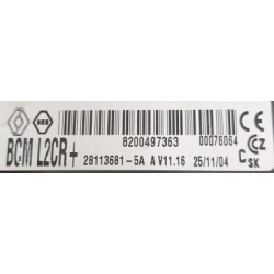 UCH VIERGE RENAULT CLIO 3 MODUS BCM 8200497363 28113681-5A L2CR+ V11.16