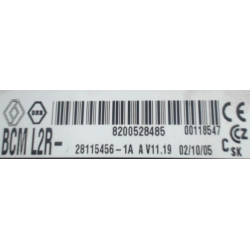 UCH VIERGE RENAULT CLIO 3 MODUS BCM 8200528485 28115456-1A V11.19 L2R-