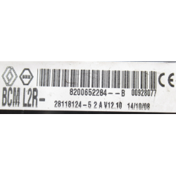UCH VIERGE RENAULT MODUS CLIO 3 BCM 8200652284A 28118124-52A L2R- V12.10