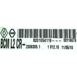 UCH VIERGE RENAULT CLIO 3 MODUS BCM L2 CR- 8201054119 20083051 V12.10