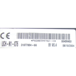 UCH N1 VIERGE RENAULT KANGOO P8200399782K V6.4 UCH-N1 SAGEM 21677834-6A