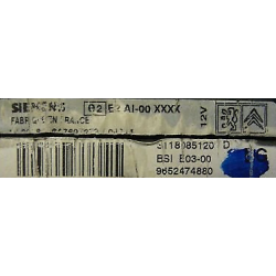 BSI VIERGE PEUGEOT PARTNER CITROEN BERLINGO E03-00 9652474880 S118085120D E03