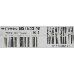 BSI VIERGE PEUGEOT PARTNER CITROEN BERLINGO E03-00 BG 9657999880 S118085120F