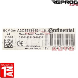 UCH BCM VIERGE RENAULT LAGUNA 3 VDO L3 A2C5318652416 284B13191R CONTINENTAL