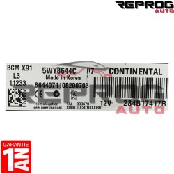 UCH BCM VIERGE RENAULT LAGUNA 3 VDO L3 5WY8644C 284B17417R CONTINENTAL