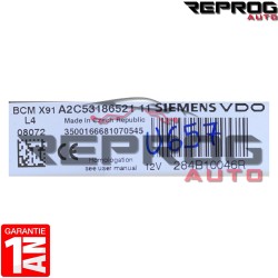 UCH BCM VIERGE RENAULT LAGUNA 3 L4 284B10046R A2C53186521 X91 SIEMENS VDO