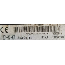 UCH N3 VIERGE RENAULT MASTER P8200332202J V6.3 SAGEM UCH-N3-X70 21675427-9E