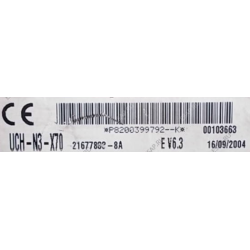 UCH N3 VIERGE RENAULT MASTER P8200399792K V6.3 SAGEM UCH-N3-X70 21677898-8A