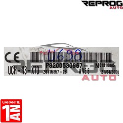 UCH N3 VIERGE RENAULT MASTER P8200530967N V6.6 SAGEM UCH-N3-X70 28115857-2B