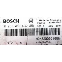 CALCULATEUR VIERGE RENAULT TRAFIC 0281010632 HOM8200051608 8200204836 EDC15C3