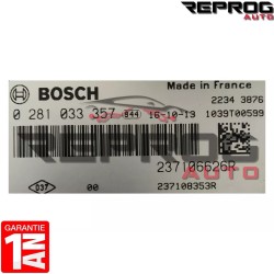 CALCULATEUR VIERGE RENAULT TRAFIC 3 0281033357 237106626R 237108353R BOSCH EDC17
