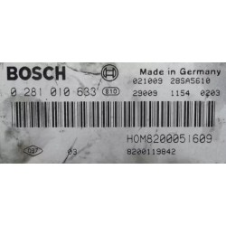 CALCULATEUR VIERGE RENAULT TRAFIC 1.9 DCi 0281010633 HOM8200051609 8200119842