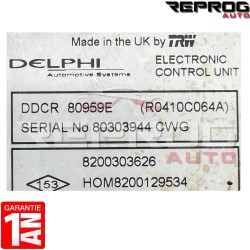 CALCULATEUR VIERGE RENAULT KANGOO R0410C064A 8200303626 HOM8200129534 DDCR