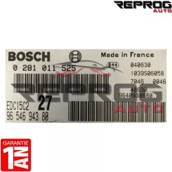 CALCULATEUR DÉCODÉ PEUGEOT EXPERT 2.0 HDI 0281010591 9643527180 BOSCH EDC15C2