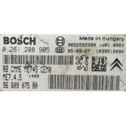 CALCULATEUR DÉCODÉ CITROEN BERLINGO 1.6i 0261208905 9660907580 BOSCH ME7.4.5