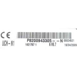 UCH N1 VIERGE RENAULT TRAFIC 2 P8200943305 V6.7 UCH-N1 SAGEM 18217571