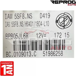 copy of CALCULATEUR VIERGE FIAT GRANDE PUNTO 1.2 IAW 5SF8.NS HW401 51918335
