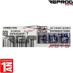 CALCULATEUR VIERGE PEUGEOT 407 HDI 5WS40264F-T SW9662272880 HW9655534080 SID803A