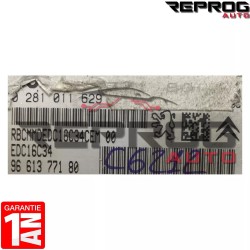 copy of CALCULATEUR DÉCODÉ CITROEN C4 PEUGEOT 307 0281011629 9651132880 BOSCH EDC16C34