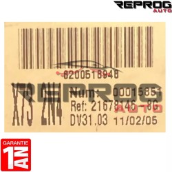 UCH VIERGE RENAULT VELSATIS X73 2N4 8200518948 21678146-8G DV31.03