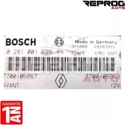 copy of CALCULATEUR MOTEUR DÉCODÉ RENAULT KANGOO DTI 0281001878 HOM7700109062 7700110649 MSA15