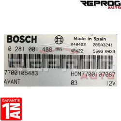 CALCULATEUR MOTEUR DÉCODÉ RENAULT SCENIC MEGANE DTI 0281001488 7700106483 7700107087 MSA15