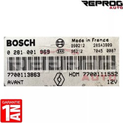 CALCULATEUR MOTEUR DÉCODÉ RENAULT SCENIC MEGANE DTI 0281001969 7700113863 HOM7700111552 MSA15