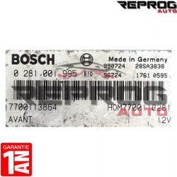 CALCULATEUR MOTEUR DÉCODÉ RENAULT LAGUNA 1.9 DTI 0281001995 7700113864 HOM7700113281 MSA15