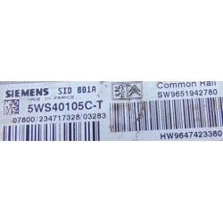 CALCULATEUR DÉCODÉ ou VIERGE CITROEN C5 5WS40105C-T SW9651942780 HW9647423380 SID801A