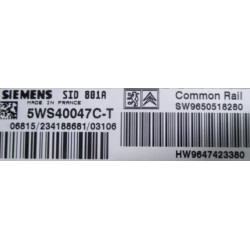 CALCULATEUR DÉCODÉ ou VIERGE CITROEN C5 HDI 5WS40047C-T SW9650518280 HW9647423380 SID801A
